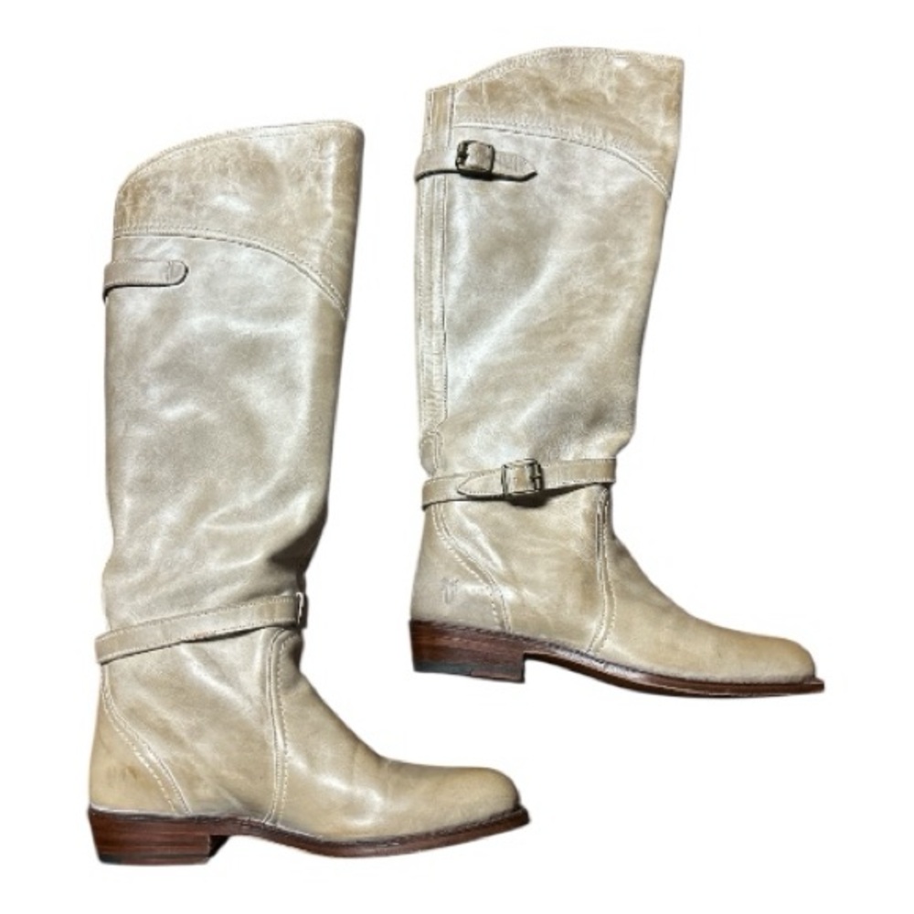 Frye Dorado Tan Leather Riding Knee Boots - Picture 2 of 4